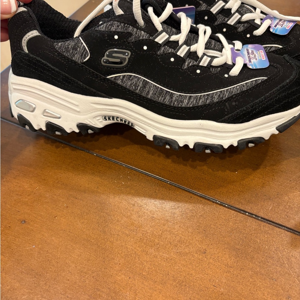 Skechers Black and Gray Athletic Shoes